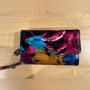 Vibrant Abstract Art Wristlet